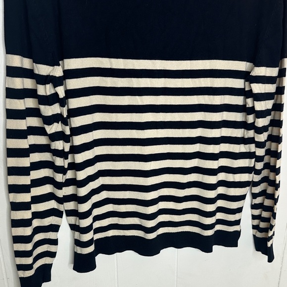 Zara Blue and Cream Striped Sweater - Picture 3 of 12